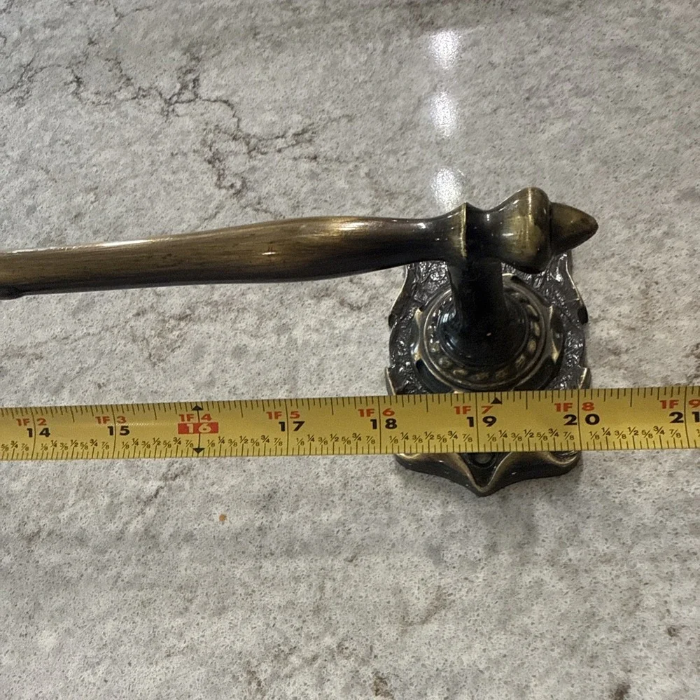 Vintage Brass Towel Bars Toilet Paper Holder Set of 3 Wall Mounted No Screws